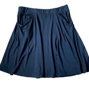 ASOS Black Circle Swing Skirt with Pockets Casual